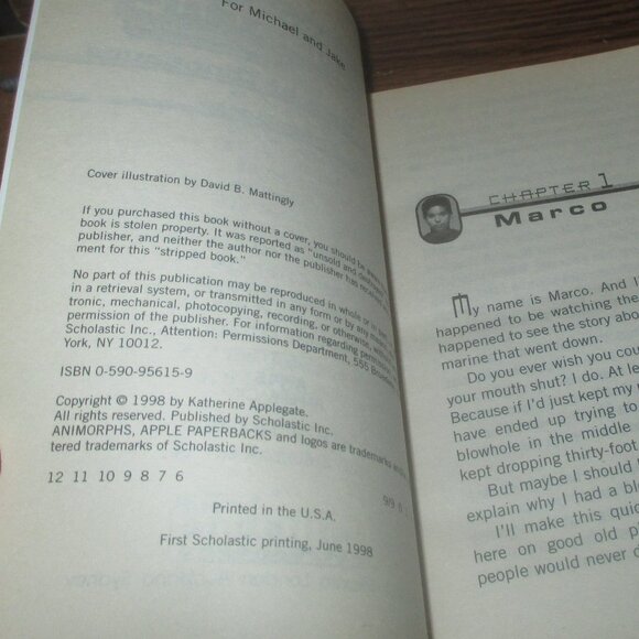 Animorphs - Megamorphs #2 by Applegate (Scholastic 1st Printing, 1998) - Picture 2 of 4